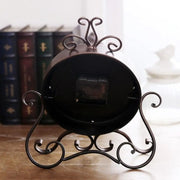 Iron Mute Clock Retro Living Room Decoration Clock(White)