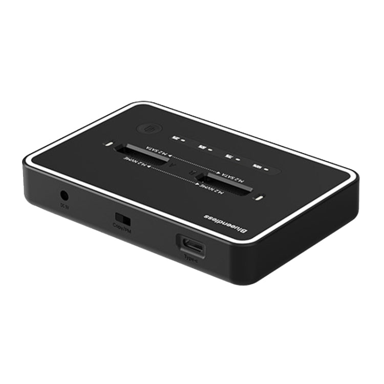 Dual NVME or Dual SATA Blueendless M.2 Dual-Slot Hard Drive Base Solid State Hard Drive Box, US Plug - HDD Enclosure by PMC Jewellery | Online Shopping South Africa | PMC Jewellery | Buy Now Pay Later Mobicred