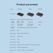 RGB Dual NVME or Dual SATA Blueendless M.2 Dual-Slot Hard Drive Base Solid State Hard Drive Box, US Plug