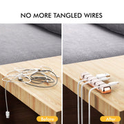 AhaStyle PT125 Aluminum Alloy + Silicone 5 Holes Position Cable Holder Desktop Data Cable Clip(Pink)