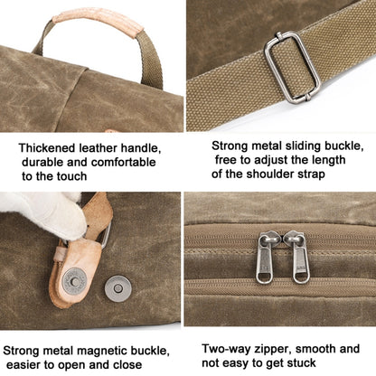 Camera Shoulder Messenger Bag Batik Canvas Waterproof Photography SLR Camera Bag(Army Green) - Strap Satchel by PMC Jewellery | Online Shopping South Africa | PMC Jewellery | Buy Now Pay Later Mobicred