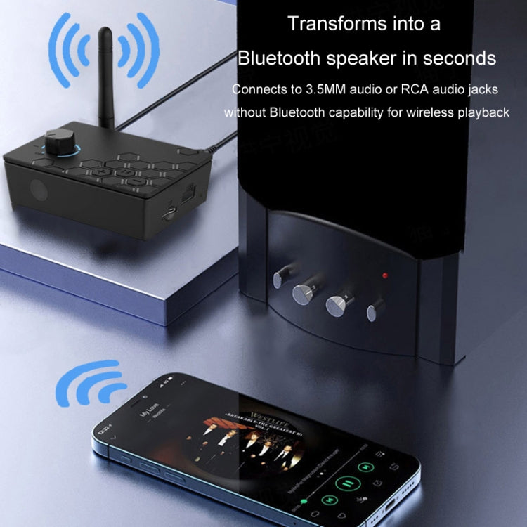 Bluetooth 5.4 Receiver Digital To Analog Card U Disk Converter Adapter With Remote Control(Fiber Optic Conversion)