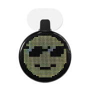 HI.GROOM Car LED Customized Pixel Emoticon Lights Bluetooth Remote Control Interactive AI Screen, Style: No Remote Control