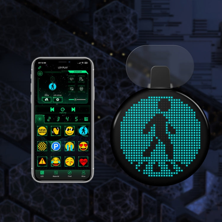 HI.GROOM Car LED Customized Pixel Emoticon Lights Bluetooth Remote Control Interactive AI Screen, Style: With Remote Control - Car Monitor by PMC TechLife | Online Shopping South Africa | PMC TechLife | Buy Now Pay Later Mobicred