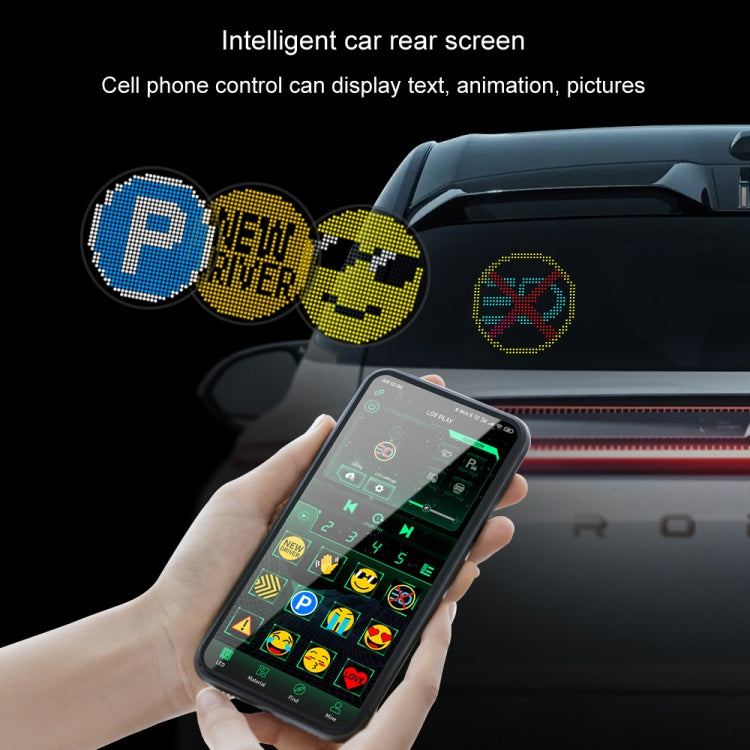 HI.GROOM Car LED Customized Pixel Emoticon Lights Bluetooth Remote Control Interactive AI Screen, Style: With Remote Control - Car Monitor by PMC TechLife | Online Shopping South Africa | PMC TechLife | Buy Now Pay Later Mobicred
