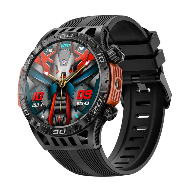 LOKMAT ZEUS6 PRO 1.46-Inch IP68 Water-resistant SOS Flashlight Bluetooth Smart Watch(Black)