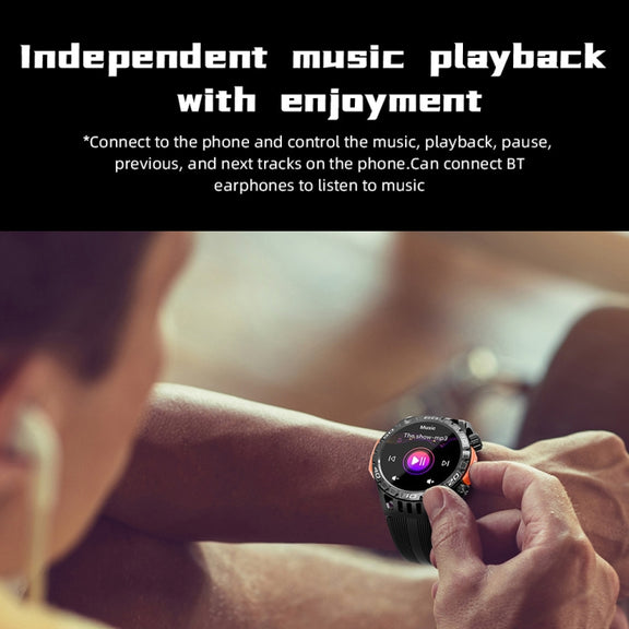 LOKMAT ZEUS6 PRO 1.46-Inch IP68 Water-resistant SOS Flashlight Bluetooth Smart Watch(Brick Red)