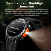 LOKMAT ZEUS6 PRO 1.46-Inch IP68 Water-resistant SOS Flashlight Bluetooth Smart Watch(Blue)