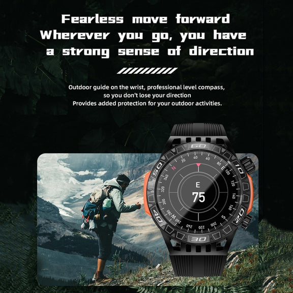 LOKMAT ZEUS6 PRO 1.46-Inch IP68 Water-resistant SOS Flashlight Bluetooth Smart Watch(Blue)