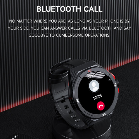 LOKMAT COMET2 PRO 1.46-Inch 5ATM Water-resistant Bluetooth Call Smart Watch, Color: Brown Leather