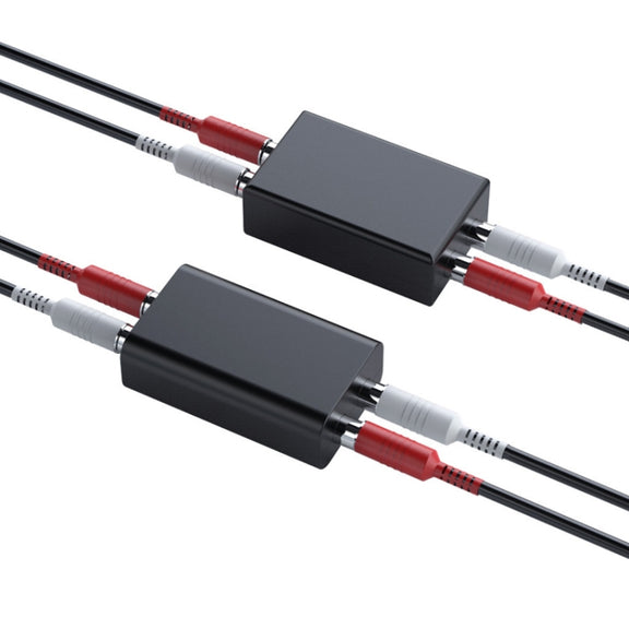 RCA Audio Ground Loop Isolator Anti-Interference Noise Reducer Eliminate Current Sound Bluetooth Receiver(Ellipse)