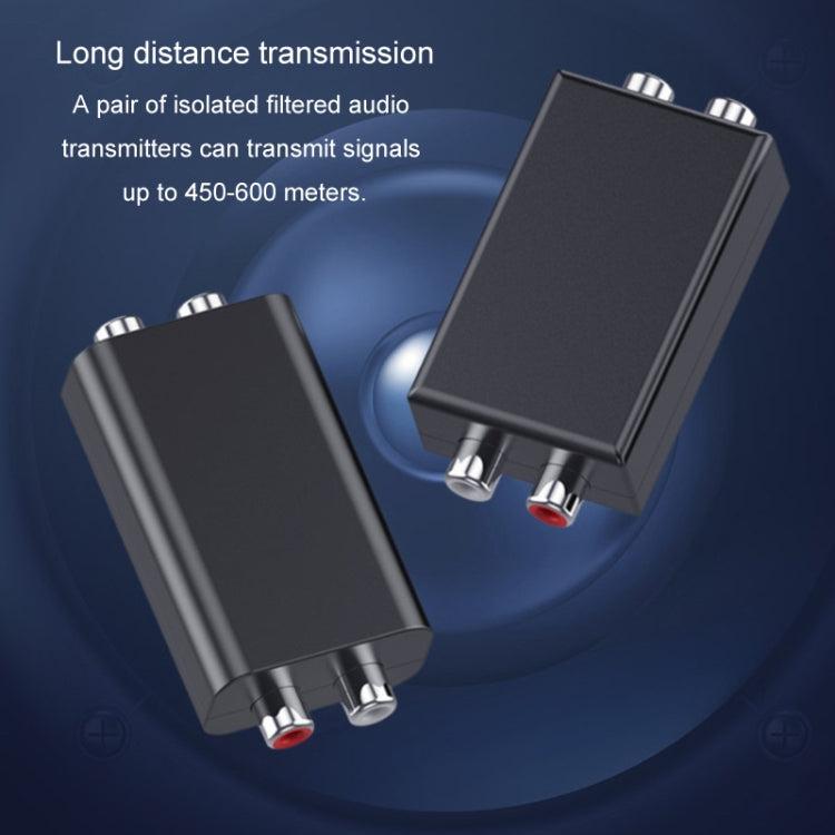 RCA Audio Ground Loop Isolator Anti-Interference Noise Reducer Eliminate Current Sound Bluetooth Receiver(Ellipse)