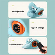 JJ-001 EMS Hot Compress Pulse Multifunctional Shoulder and Neck Massager(Blue)
