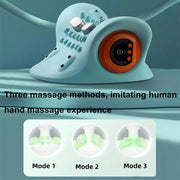 JJ-001 EMS Hot Compress Pulse Multifunctional Shoulder and Neck Massager(Blue)
