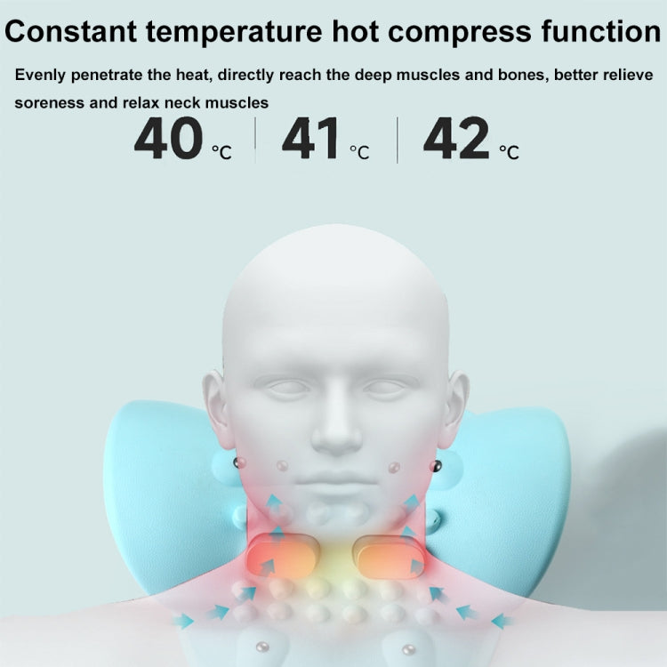 JJ-001 EMS Hot Compress Pulse Multifunctional Shoulder and Neck Massager(Blue)