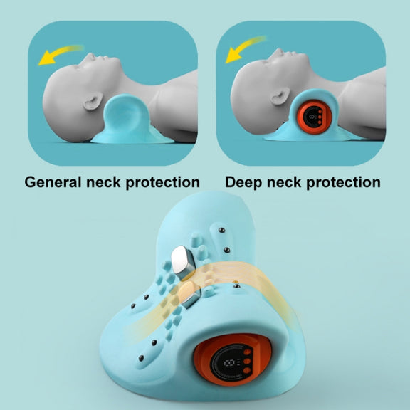 JJ-001 EMS Hot Compress Pulse Multifunctional Shoulder and Neck Massager(Blue)