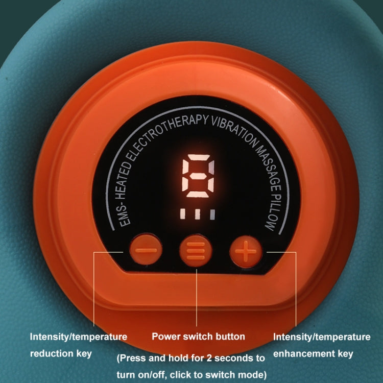 JJ-001 EMS Hot Compress Pulse Multifunctional Shoulder and Neck Massager(Blue)