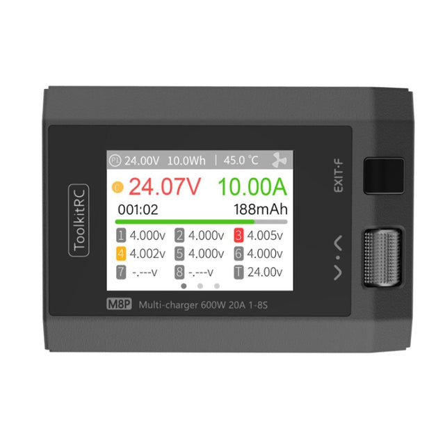 ToolkitRC M8P Aerial Model Drone Powerful Li-Po Battery Balance Charger(Black)
