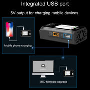 ToolkitRC M6D 500W Toy Airplane Dual Channel Li-Po Battery Balance Charger(Black)