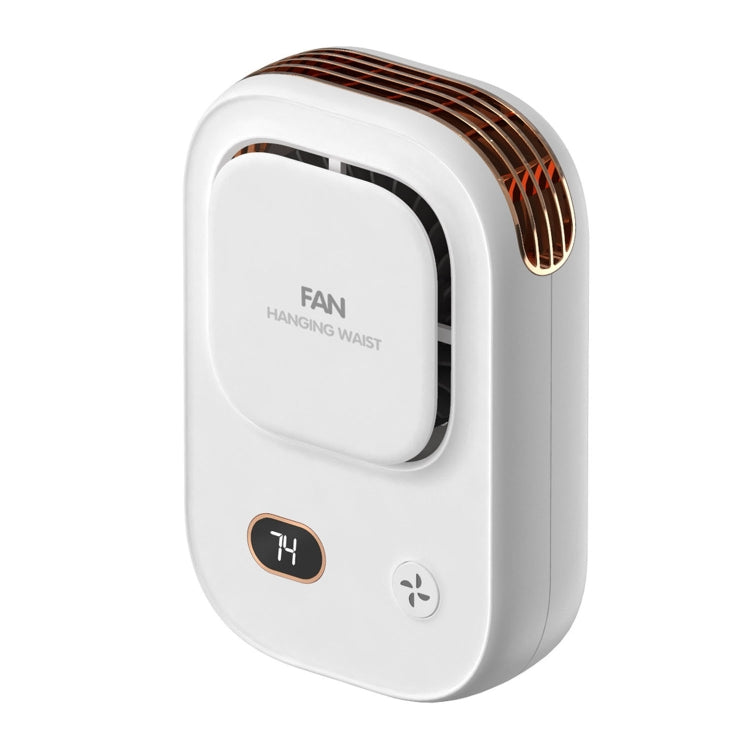 HX-150A Outdoor Digital Display Silent USB Charging Bladeless Waist Hanging Neck Fan(White) - Electric Fans by PMC TechLife | Online Shopping South Africa | PMC TechLife | Buy Now Pay Later Mobicred