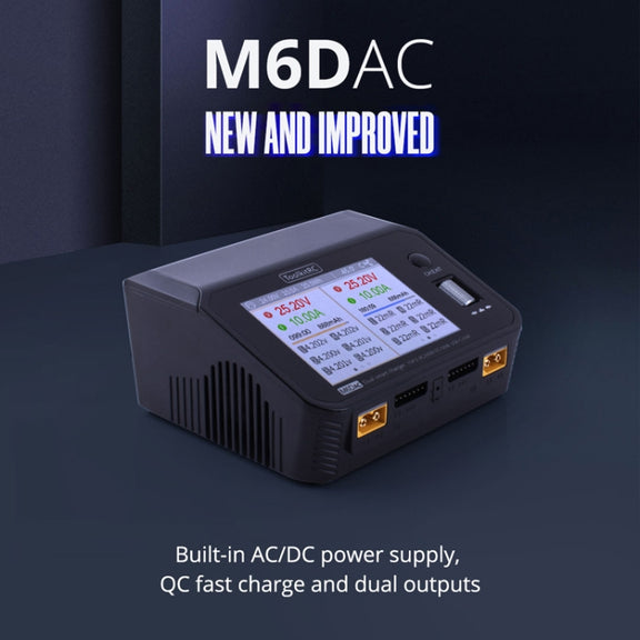 ToolkitRC M6DAC Dual Way Aeromodelling Drone Li-Po Battery Balance Charger(US Plug)