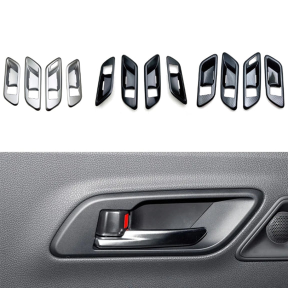 For 2023 Toyota Crown Door Handle Cover Decorative Frame, Style: Right-hand Drive(Carbon Fiber)