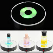 15cm Spinning Display Stand with Gradient Color Lights for Glass Art(Black)