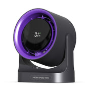 HX-F315 100-speed USB Charging Digital Display Wall-mounted Desktop Turbine Fan(Gray)
