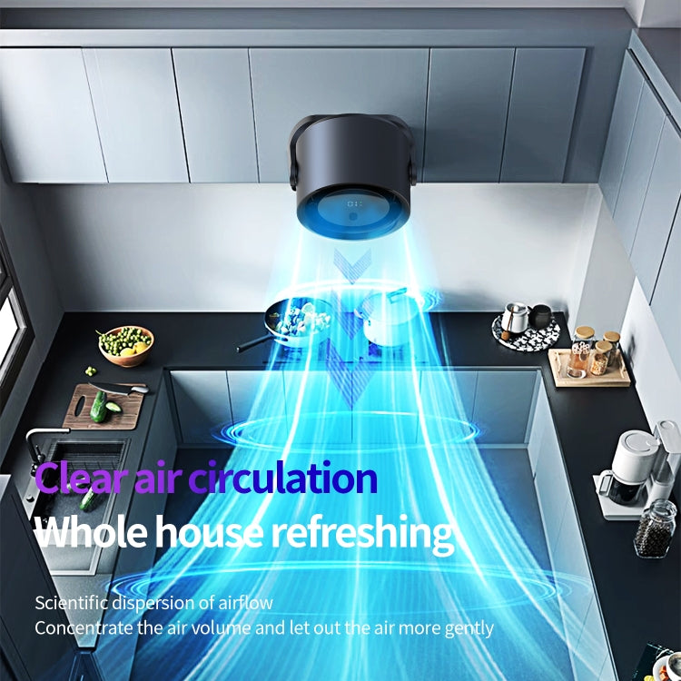 HX-F315 100-speed USB Charging Digital Display Wall-mounted Desktop Turbine Fan(Gray) - Electric Fans by PMC TechLife | Online Shopping South Africa | PMC TechLife | Buy Now Pay Later Mobicred