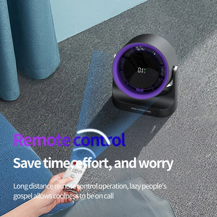 HX-F315 100-speed USB Charging Digital Display Wall-mounted Desktop Turbine Fan(Gray) - Electric Fans by PMC TechLife | Online Shopping South Africa | PMC TechLife | Buy Now Pay Later Mobicred