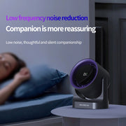 HX-F315 100-speed USB Charging Digital Display Wall-mounted Desktop Turbine Fan(Gray)