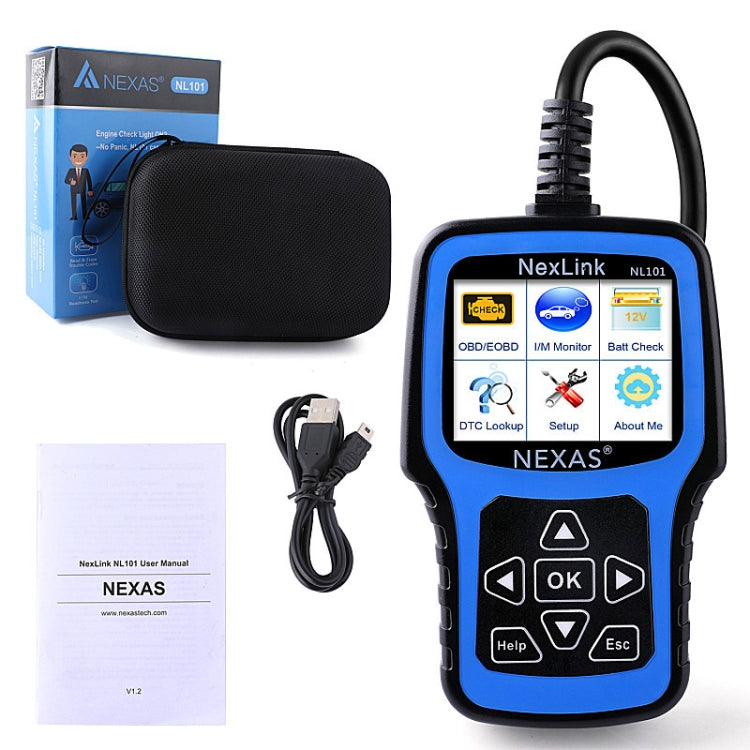 Nexas NL101 Universal OBD2 Scanner Diagnostic Tool & Battery Tester With OBDII - free shipping - PMC Jewellery - Order now!