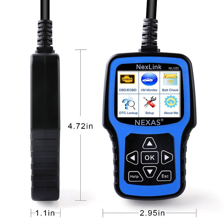 Nexas NL101 Universal OBD2 Scanner Diagnostic Tool & Battery Tester With OBDII - free shipping - PMC Jewellery - Order now!