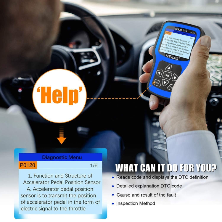 Nexas NL101 Universal OBD2 Scanner Diagnostic Tool & Battery Tester With OBDII - free shipping - PMC Jewellery - Order now!
