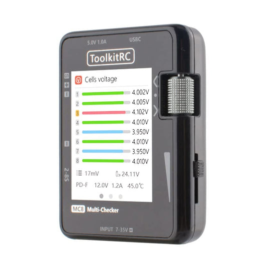ToolkitRC MC8 Multifunctional Electrical Display Power Detection Signal PD Charger(Black) - free shipping - PMC Jewellery - Order now!