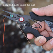 Teflon Stainless Steel Multifunctional Fishing Pliers Anti-slip Cutting Line Open Ring Fishing Tools(Blue Nail)