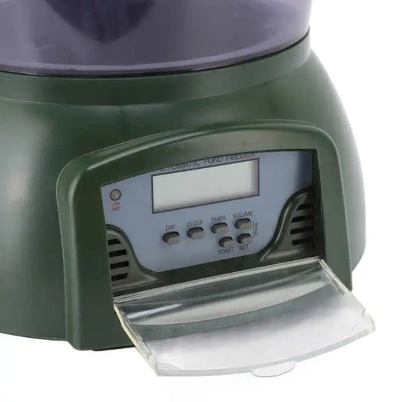 4.25L Aquarium Automatic Feeder Timing Dosing Fish Tank Pond Feeder(Green)