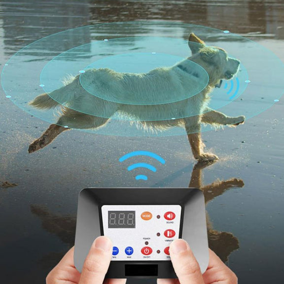 1 Drag 3 Pet Electronic Fence Wireless Dog Trainer Smart Electric Shock Dog Collar(Black)