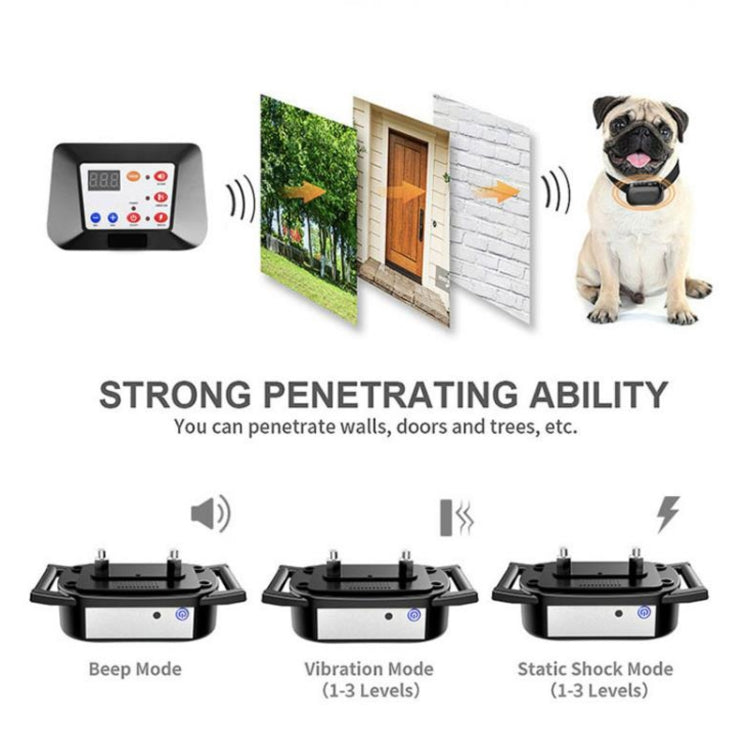 1 Drag 1 Pet Electronic Fence Wireless Dog Trainer Smart Electric Shock Dog Collar(Black) - Training Aids by PMC TechLife | Online Shopping South Africa | PMC TechLife | Buy Now Pay Later Mobicred