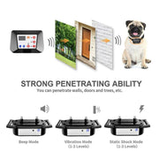 1 Drag 3 Pet Electronic Fence Wireless Dog Trainer Smart Electric Shock Dog Collar(Black)