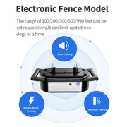 1 Drag 1 Pet Electronic Fence Wireless Dog Trainer Smart Electric Shock Dog Collar(Black)