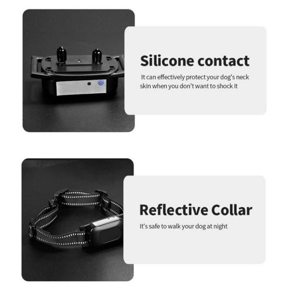 1 Drag 1 Pet Electronic Fence Wireless Dog Trainer Smart Electric Shock Dog Collar(Black)