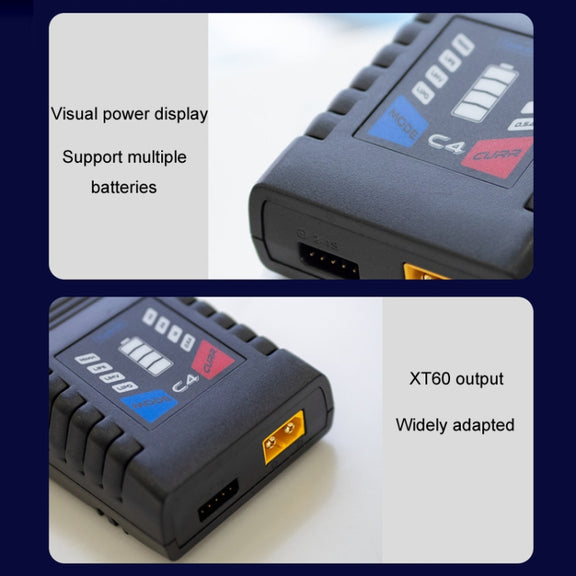 ToolkitRC C4 50W Drones Simple Li-Po Battery Balance Charger(EU Plug)