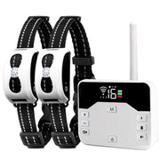 1 Drag 2 Pet Electronic Fence Wireless Stop Barker Outdoor Dog Collar Remote Control Dog Trainer(White)