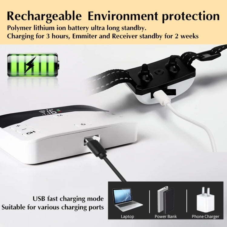 1 Drag 3 Pet Electronic Fence Wireless Stop Barker Outdoor Dog Collar Remote Control Dog Trainer(Gold) - Training Aids by PMC TechLife | Online Shopping South Africa | PMC TechLife | Buy Now Pay Later Mobicred