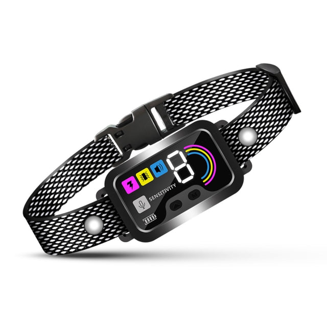 Color Screen Stop Bark Dog Trainer Anti Barking Pet Supplies(Black)