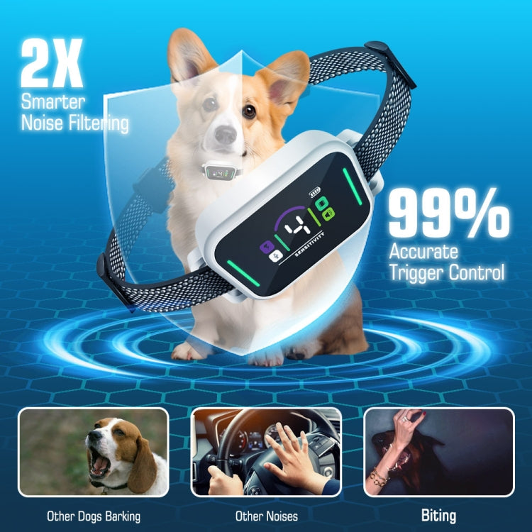 Color Screen Stop Bark Dog Trainer Anti Barking Pet Products(Black) - Training Aids by PMC TechLife | Online Shopping South Africa | PMC TechLife | Buy Now Pay Later Mobicred