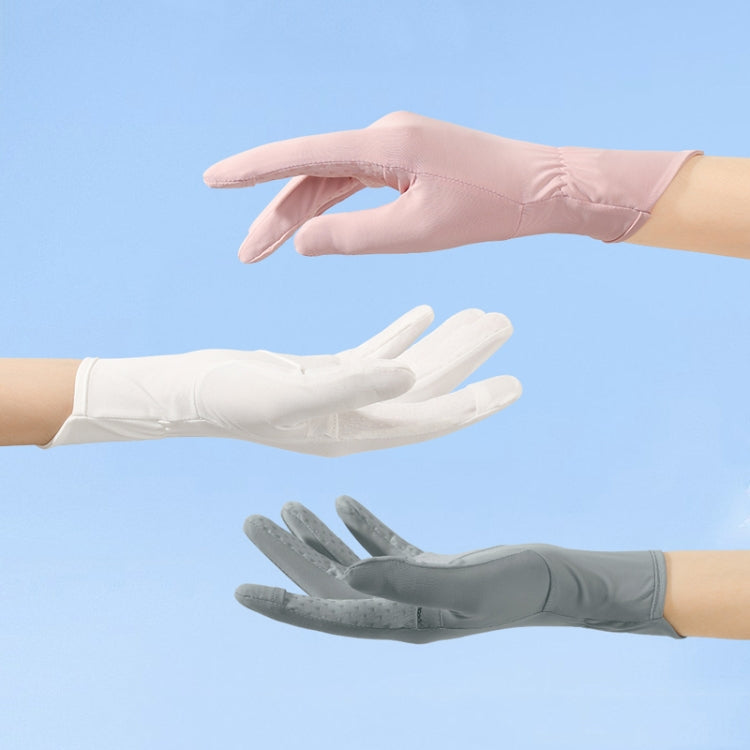 1pair Summer Thin Ice Silk Anti-Slip Sunscreen Sport Riding Finger Gloves, Size: One Size(Pink) - free shipping - PMC TechLife - Order now!