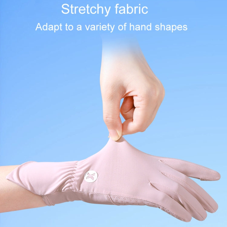 1pair Summer Thin Ice Silk Anti-Slip Sunscreen Sport Riding Finger Gloves, Size: One Size(Pink) - free shipping - PMC TechLife - Order now!