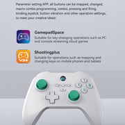 Z03 Wireless Bluetooth Game Controller For Switch / IOS / Android / PC / PS3 / PS4, Spec: White+Bracket